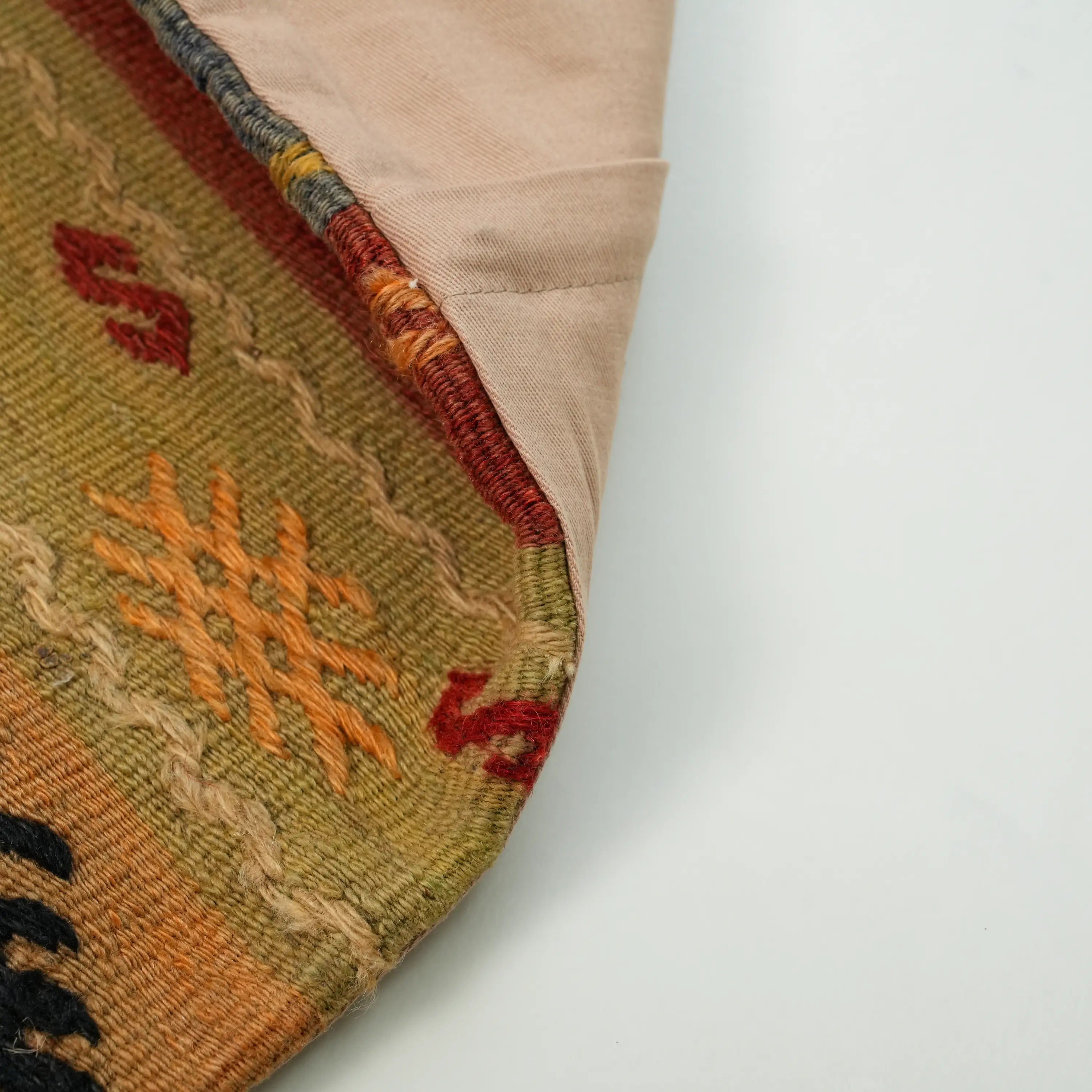 Handwoven Anatolian Pattern Wool Colorful Cushion Cover