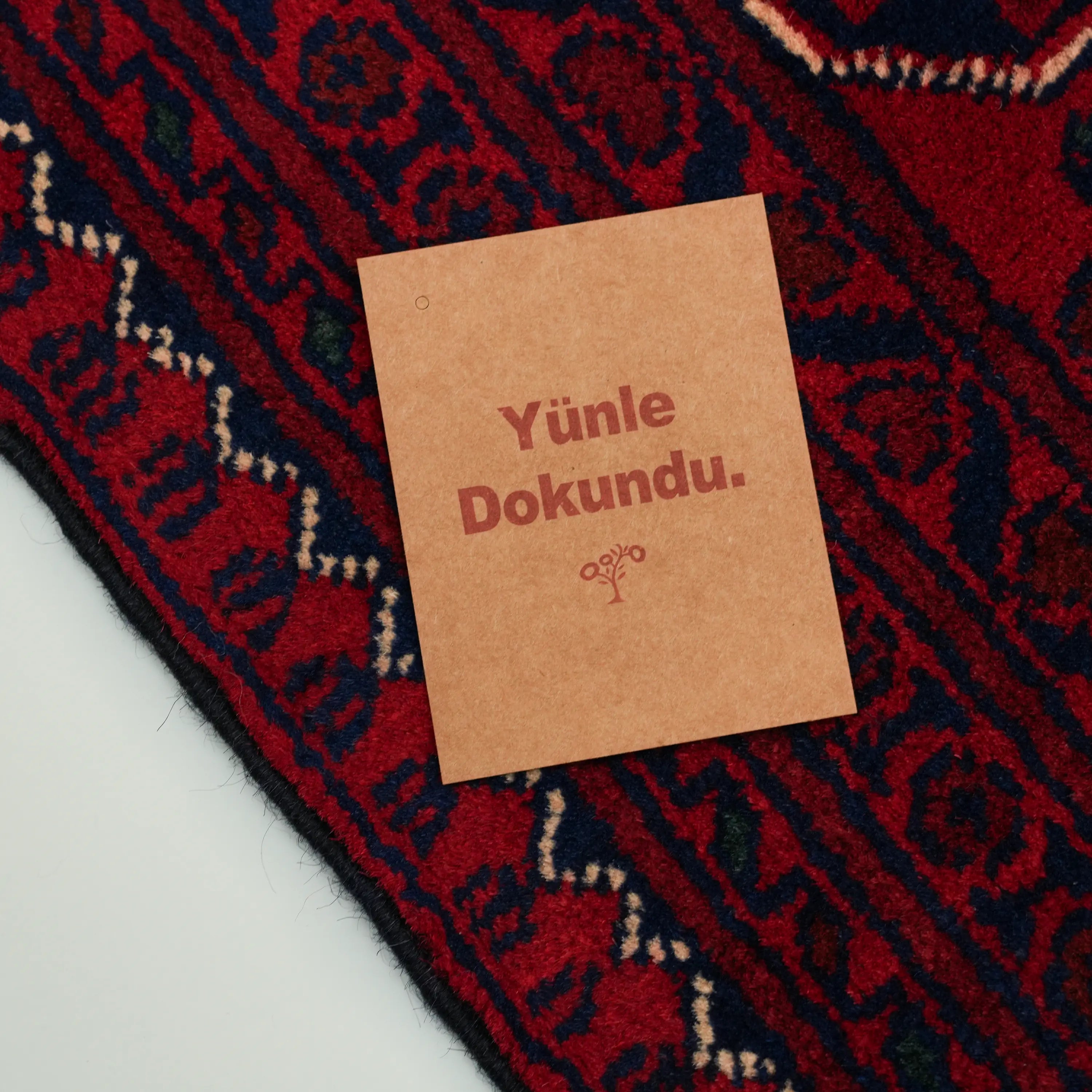 Handwoven Burgundy Afghan Pattern Wool Burgundy Khamyap Rug