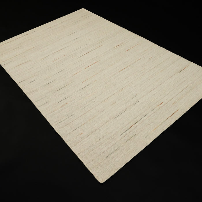 El Dokuma Çizgi Desenli Beyaz Kilim, 120x180 – 200x300 cm — Halıcızade