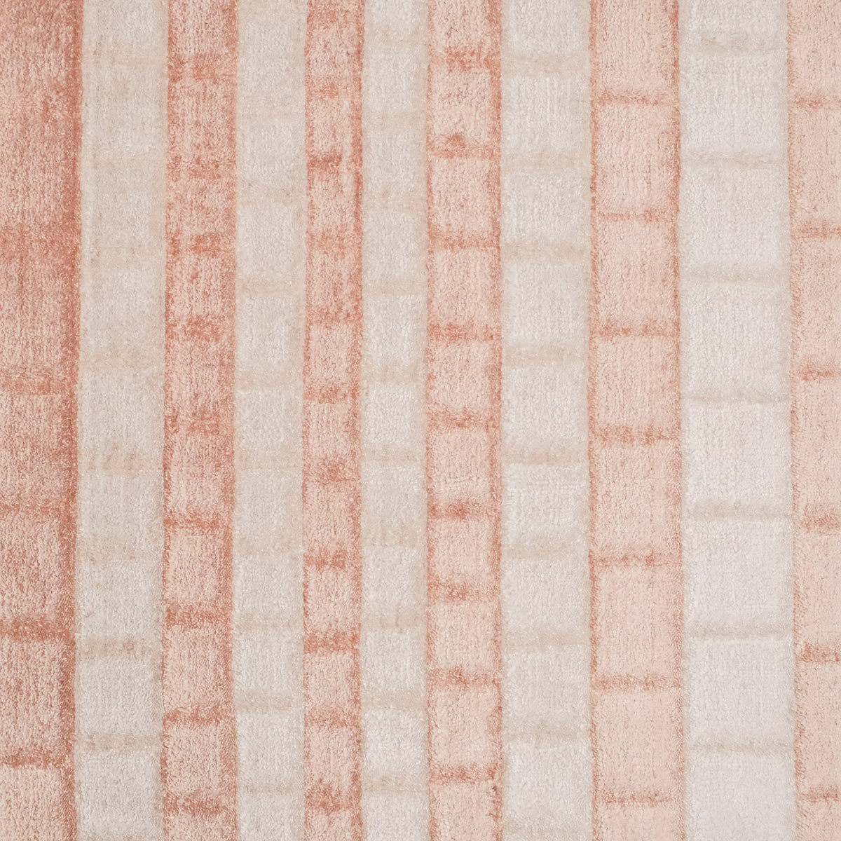 El Dokuma Çizgi Desenli Vizon Bambu Halı — çizgili
