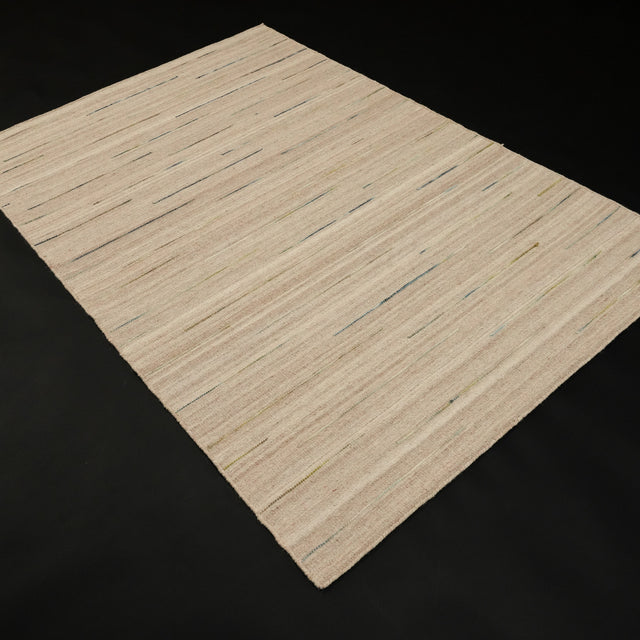 El Dokuma Çizgi Desenli Vizon Kilim, 120x180 – 200x300 cm — Halıcızade