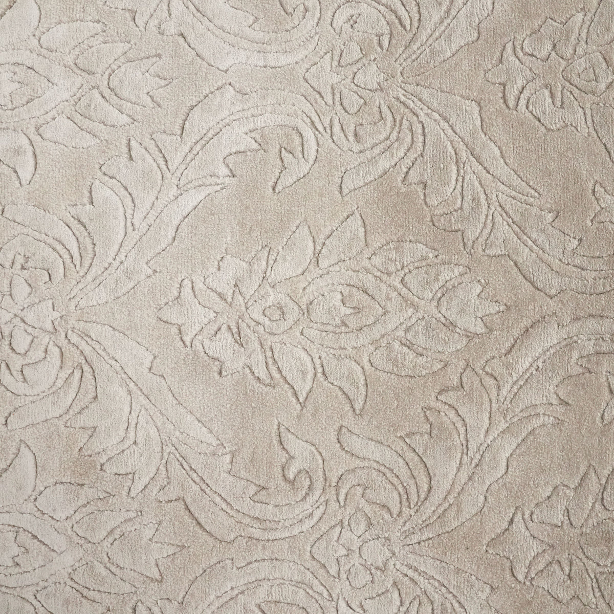 El Dokuma Damask Desenli Vizon Bambu Halı