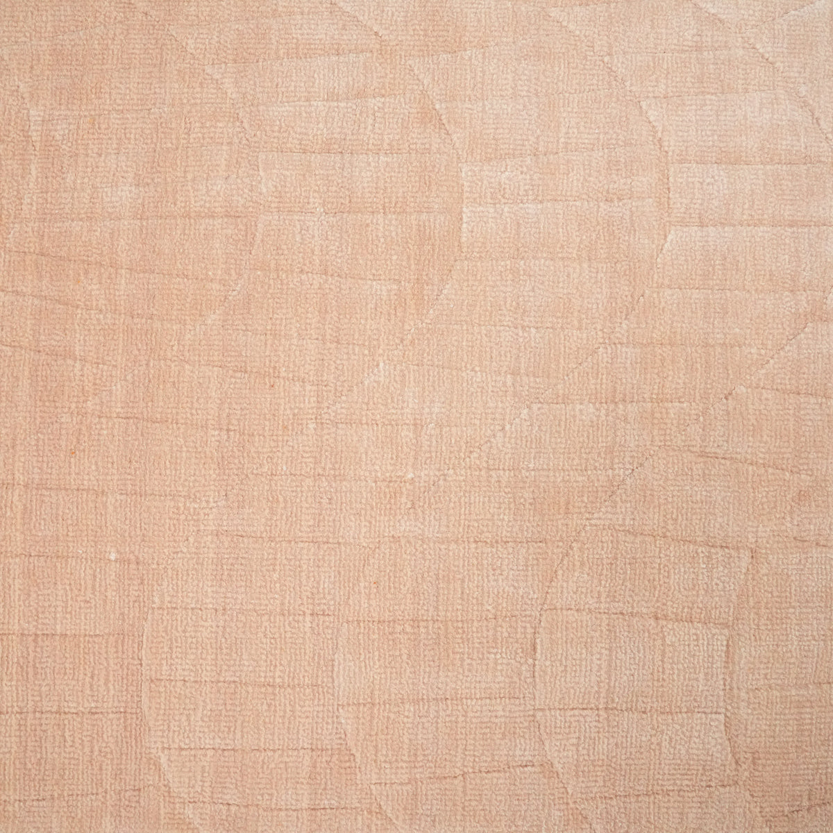 Tezgah Dokuma Geometrik Desenli Somon Yün Halı