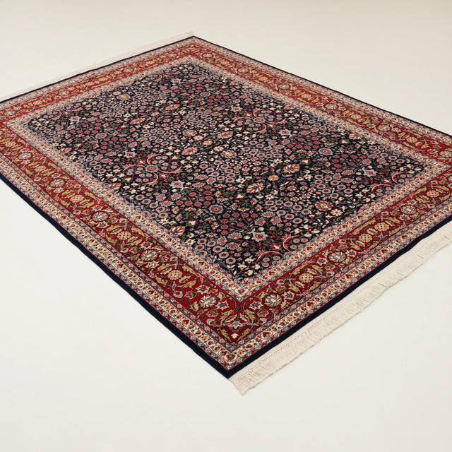 El Dokuma Yün Hereke Halısı, lacivert, 179x242 cm — Halıcızade