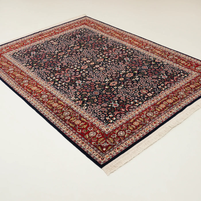 El Dokuma Yün Hereke Halısı, lacivert, 179x242 cm — Halıcızade
