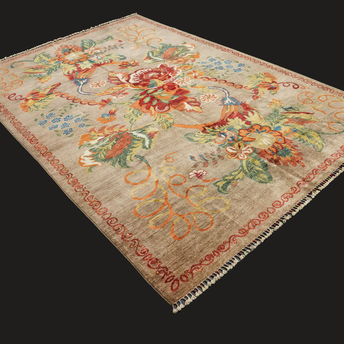 Karabağ Desenli El Dokuma Halı, rengarenk, 200x300 cm — Halıcızade