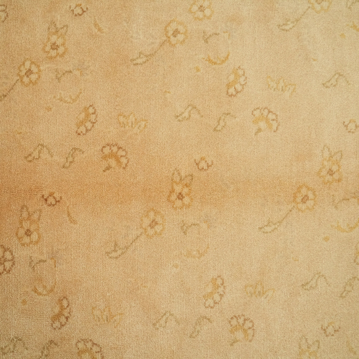 Cream Floral Hand-Knotted Wool Rug with Burgundy Border — classical pattern