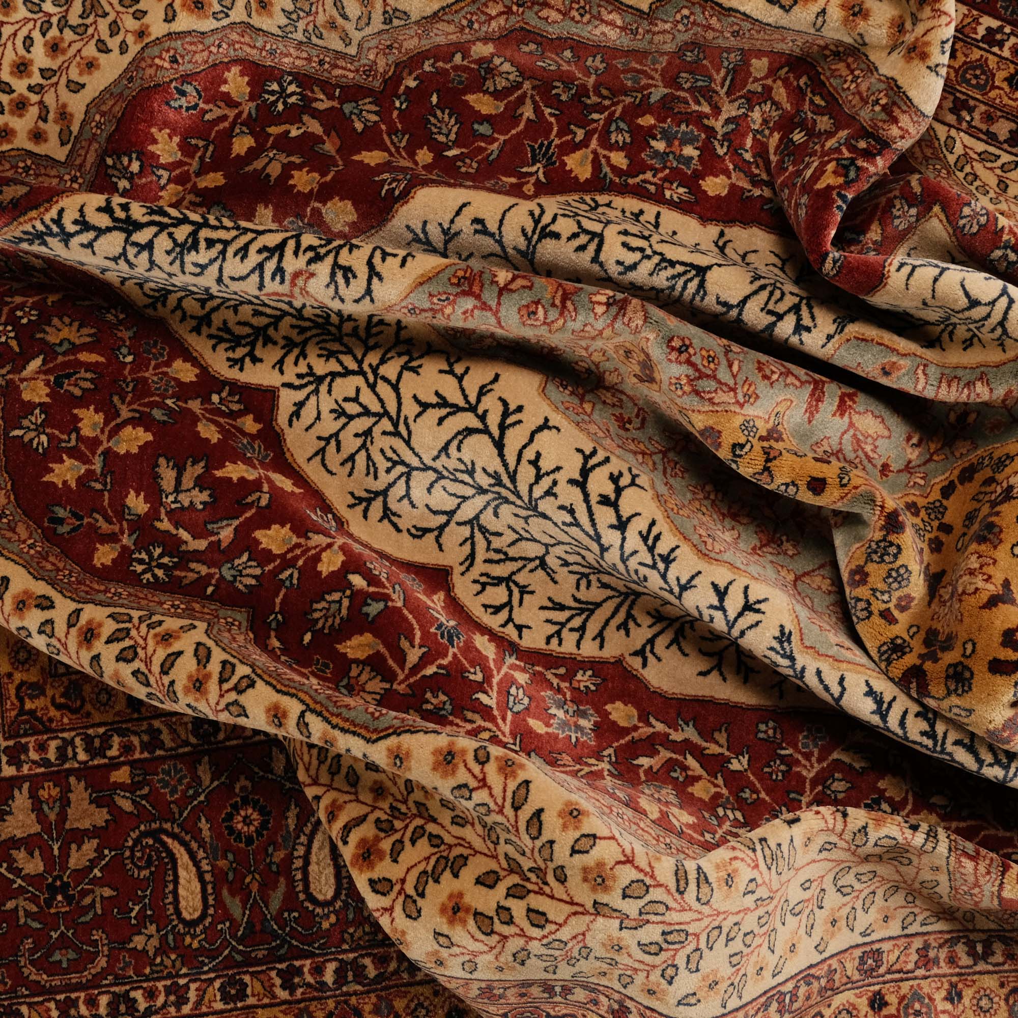 Floral Design Hand Woven Carpet