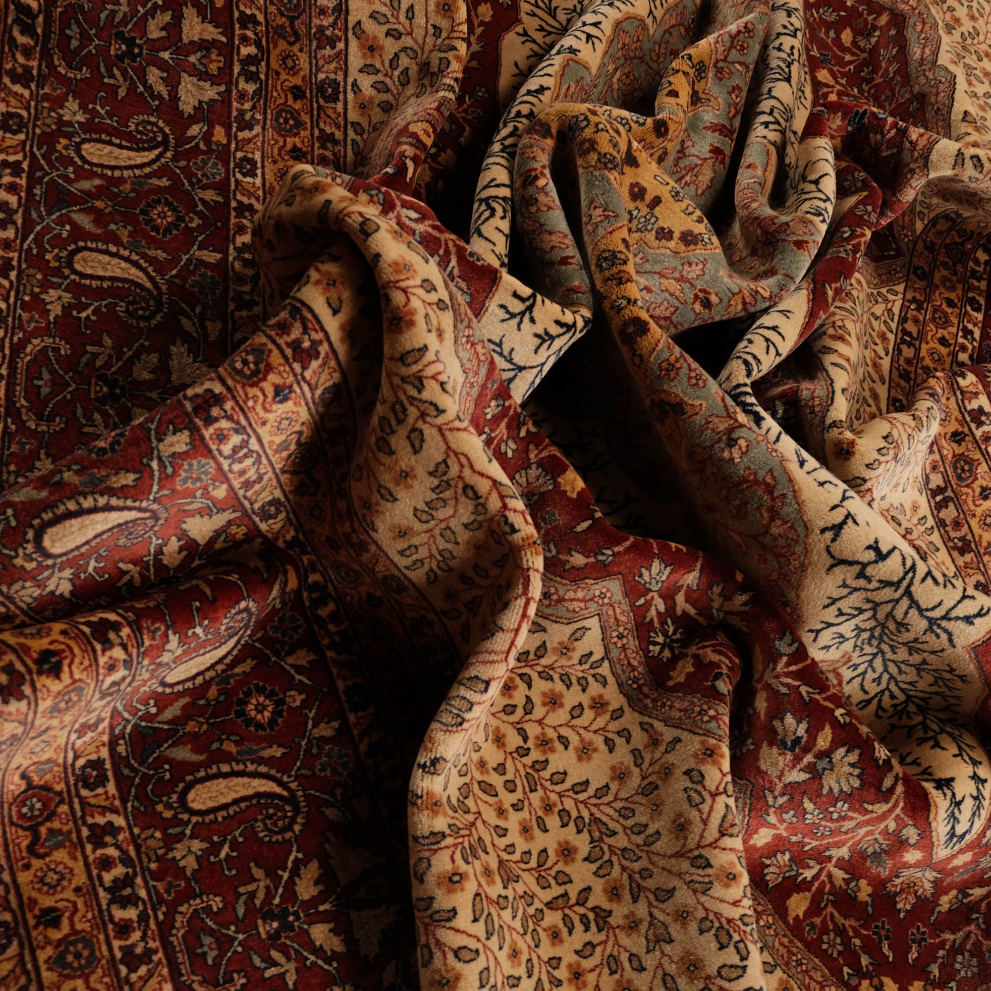 Floral Design Hand Woven Carpet