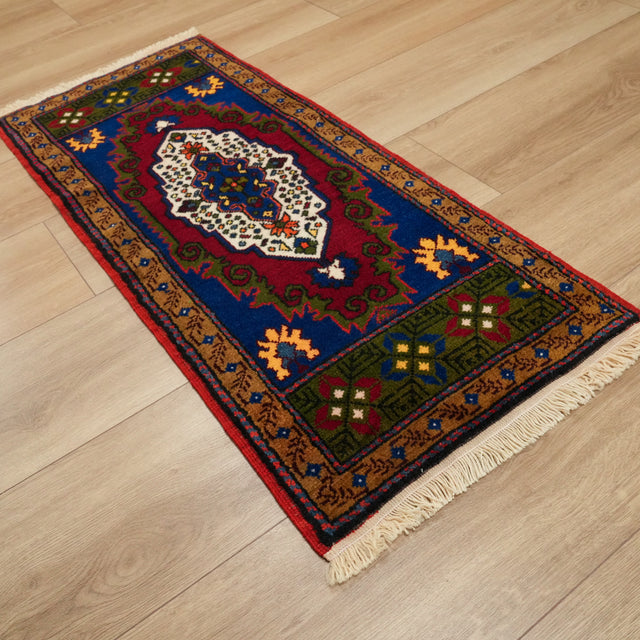 Anadolu Desenli Köy Dokuma Taşpınar Halı Yastık, lacivert, 54x108 – 52x120 cm — Halıcızade