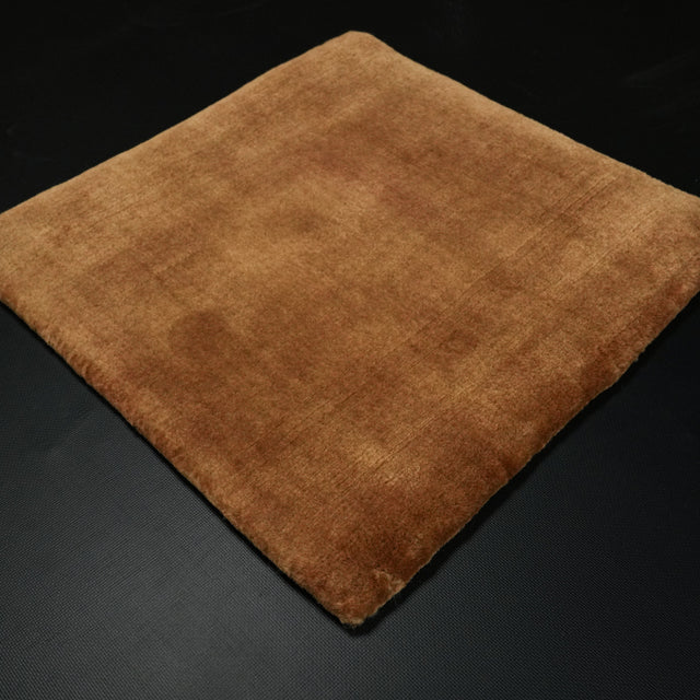 Tezgah Dokuma Sade Desenli %100 Yün Bakır Halı, bakır, 45x45 cm — Halıcızade