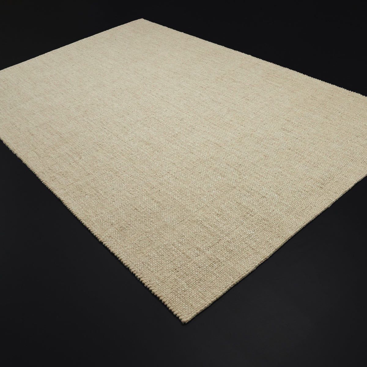 El Dokuma Sade Desenli Bej Halı, 80x150 – 250x350 cm — Halıcızade