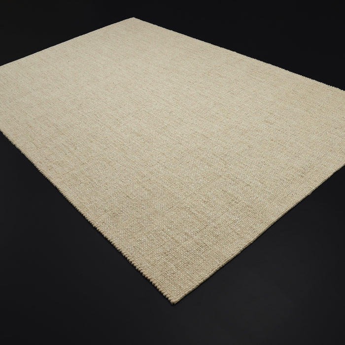 El Dokuma Sade Desenli Bej Halı, 80x150 – 250x350 cm — Halıcızade