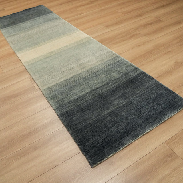 Bench Woven Simple Patterned Gray Wool Rug, 80×300 cm Translation missing: en.hz.card.alt_brand