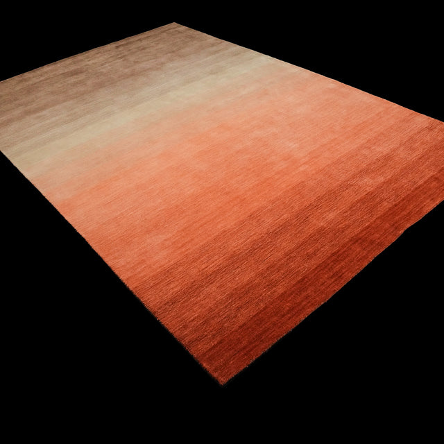 Tezgah Dokuma Sade Desenli Kahverengi/Terra Yün Halı, 200x300 cm — Halıcızade