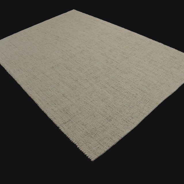 El Dokuma Sade Desenli Krem Yün Halı, 130x190 – 200x300 cm — Halıcızade