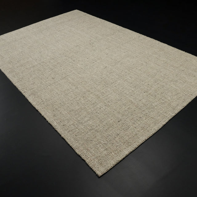 El Dokuma Sade Desenli Yün Gri Halı, 90x150 – 250x350 cm — Halıcızade