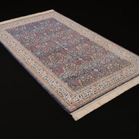 Handwoven Pure Silk 9*9 Knot Hereke Rug