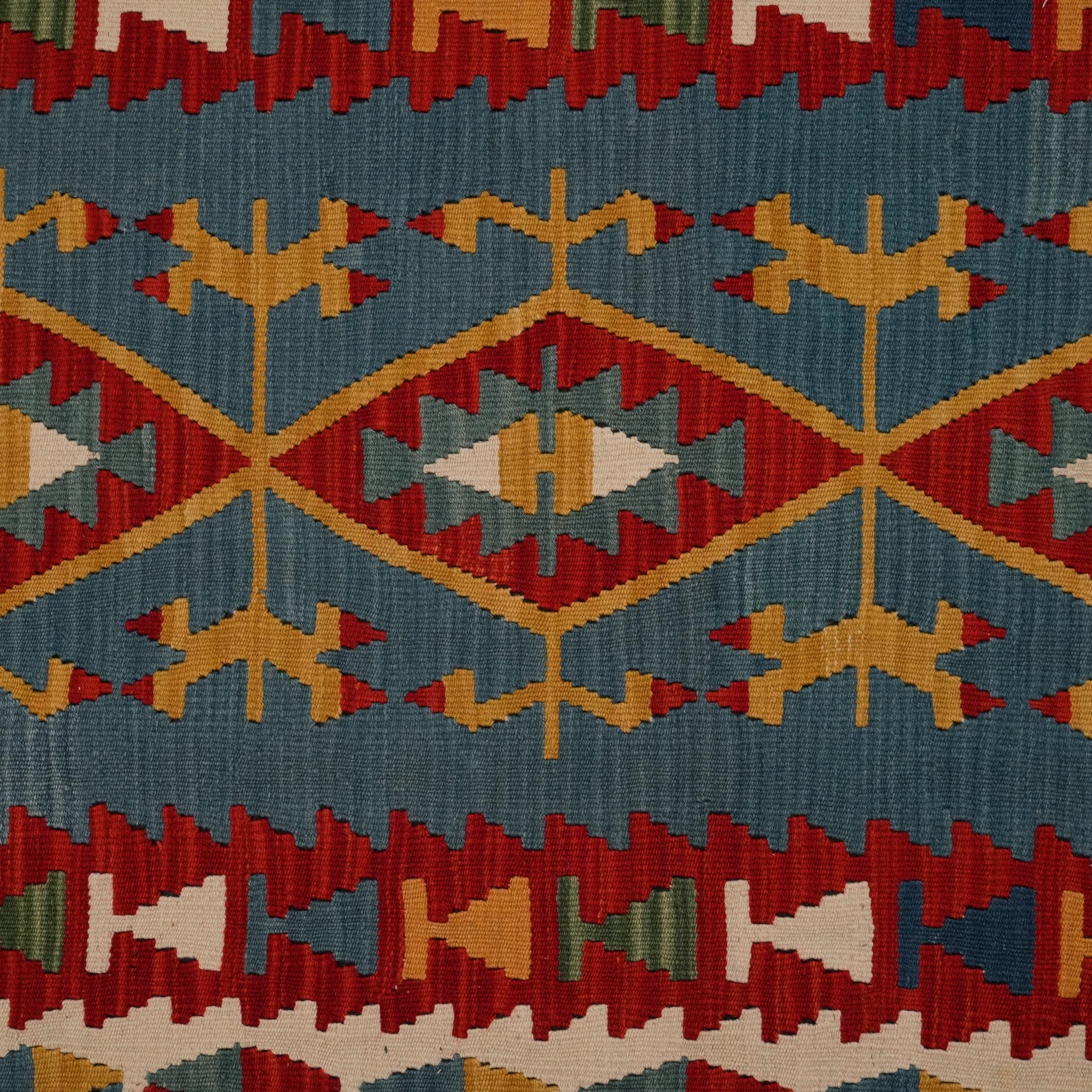 Handwoven Chest Antique Anatolian Patterned colorful Kayseri Kilim