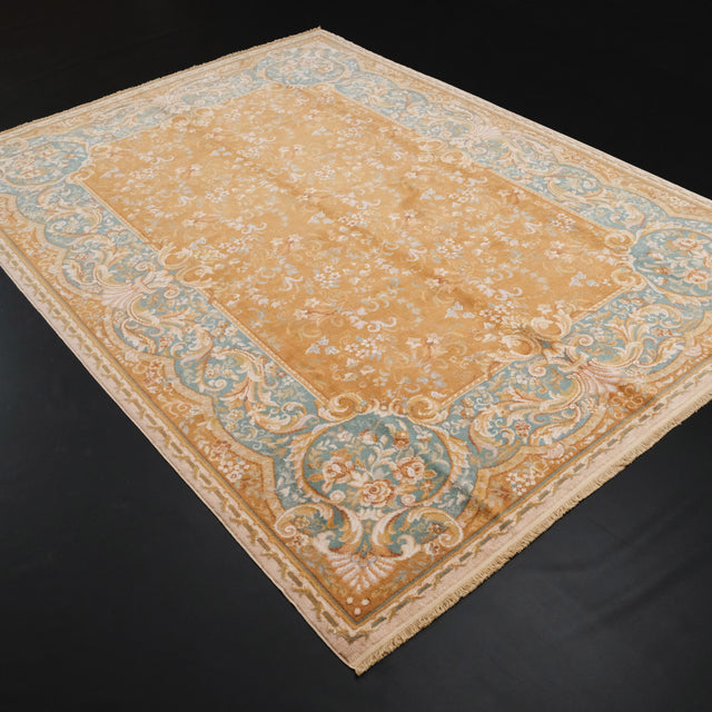 Uşak desenli el dokuma yün halı, kahverengi, 206x273 cm — Halıcızade