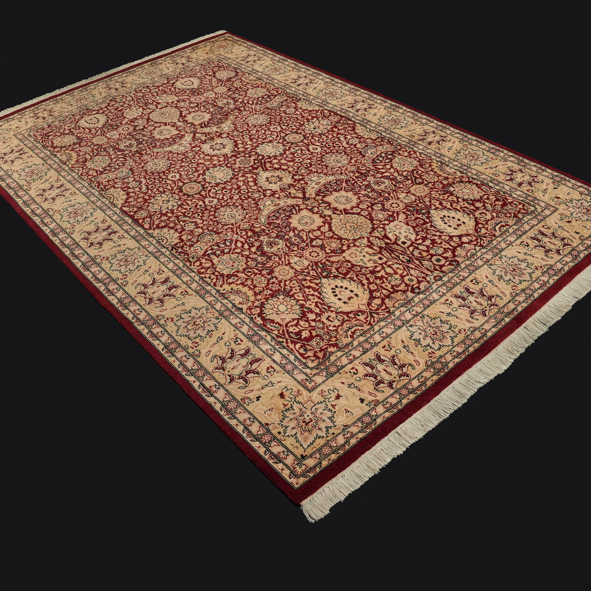 El Dokuma Uşak Desenli Kırmızı Yün Halı, 184x283 cm — Halıcızade