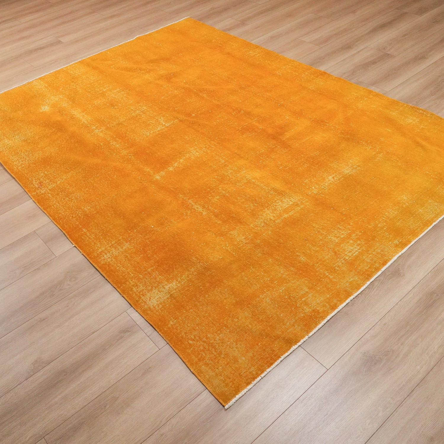 El Dokuma Vintage Desenli Sarı Halı, 202x280 cm — Halıcızade