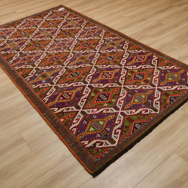 El Dokuma Yün Anadolu Desenli Rengarenk Antalya Cicim Kilim, 163x300 cm — Halıcızade