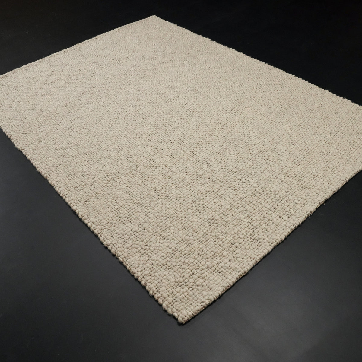 El Dokuma Yün Sade Desenli Gri Halı, 130x190 – 200x300 cm — Halıcızade