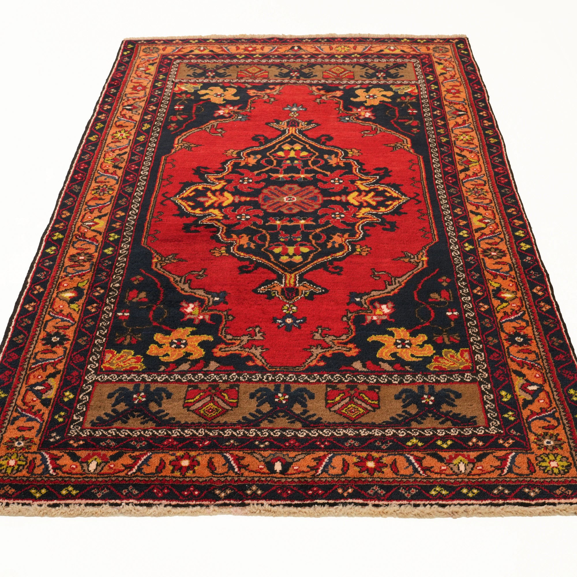 El Dokuma Develi Şıhlı Sandık Eskisi +70 Yaş Kök Boya Halı — 124x223 cm