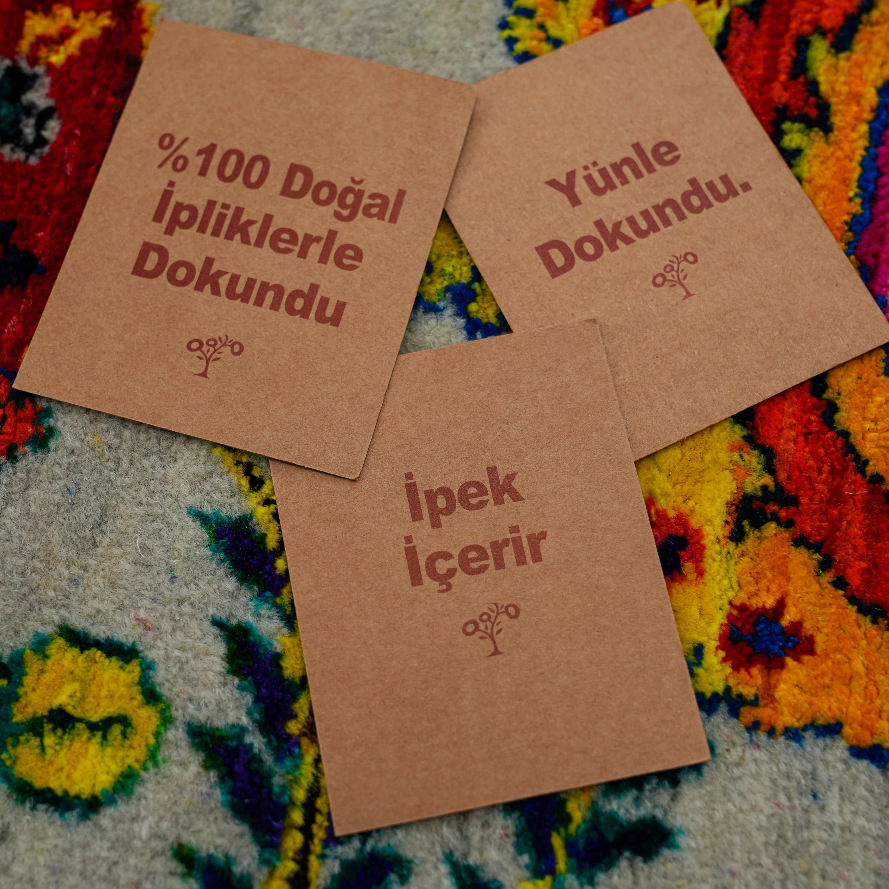 Elvan Series Handwoven Uşak Patterned colorful Silk Rug