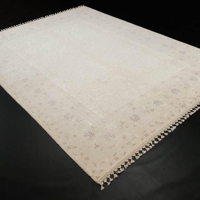 Emirgân Serisi El Dokuma Çiçek Desenli Klasik Halı, krem, 234x320 cm — Halıcızade