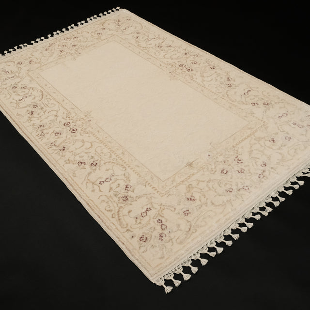 Emirgân Serisi El Dokuma Krem Oturma Odası Halısı, 120x181 cm — Halıcızade