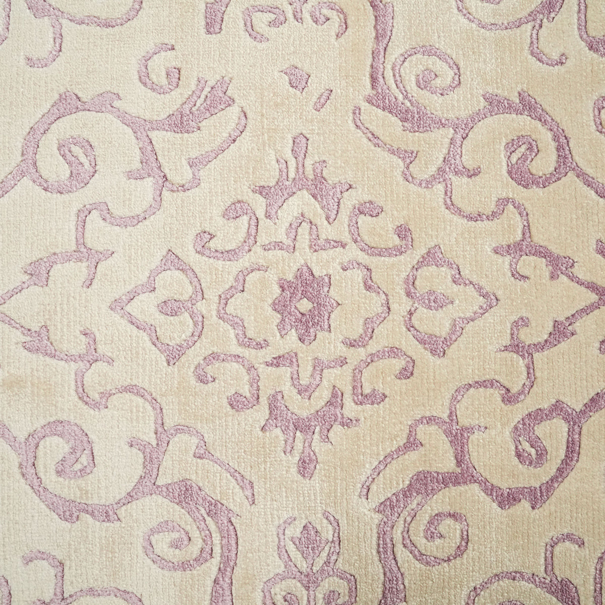 Ferforje Serisi El Dokuma Vintage Desenli Krem Mor Halı
