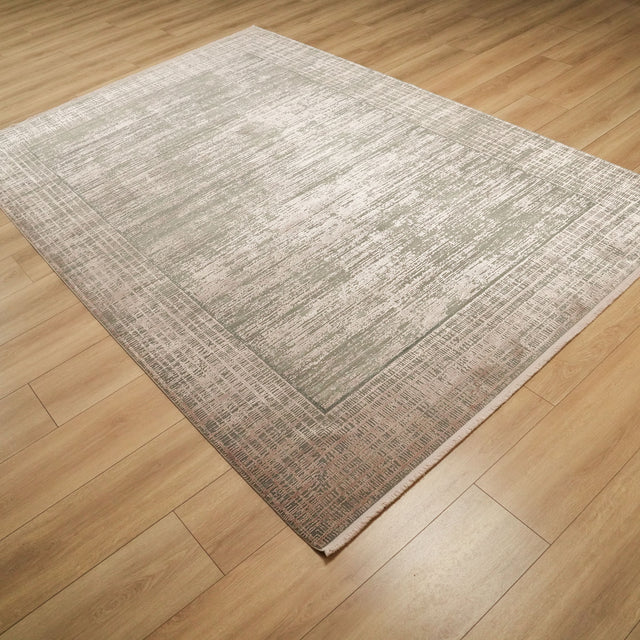Fresco Dyed Serisi Çerçeve Desenli Kahverengi Viskon Halı, 100x200 – 200x290 cm — Halıcızade