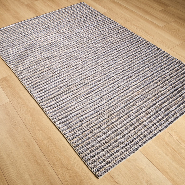 Fuji Serisi Sade Desenli El Dokuma Halı, antrasit, 80x150 – 120x180 cm — Halıcızade
