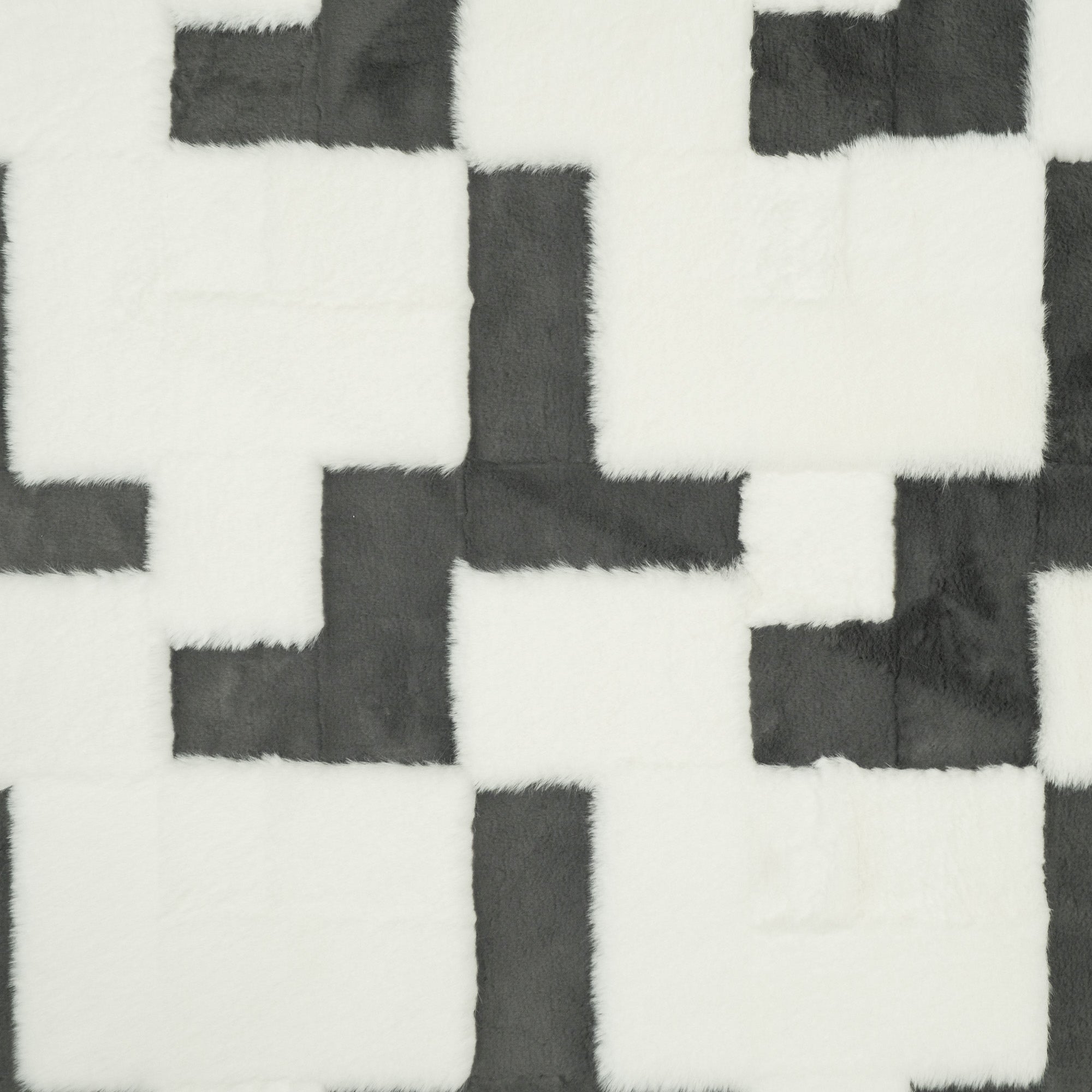 Geometric Patterned Plush Sheepskin Rug