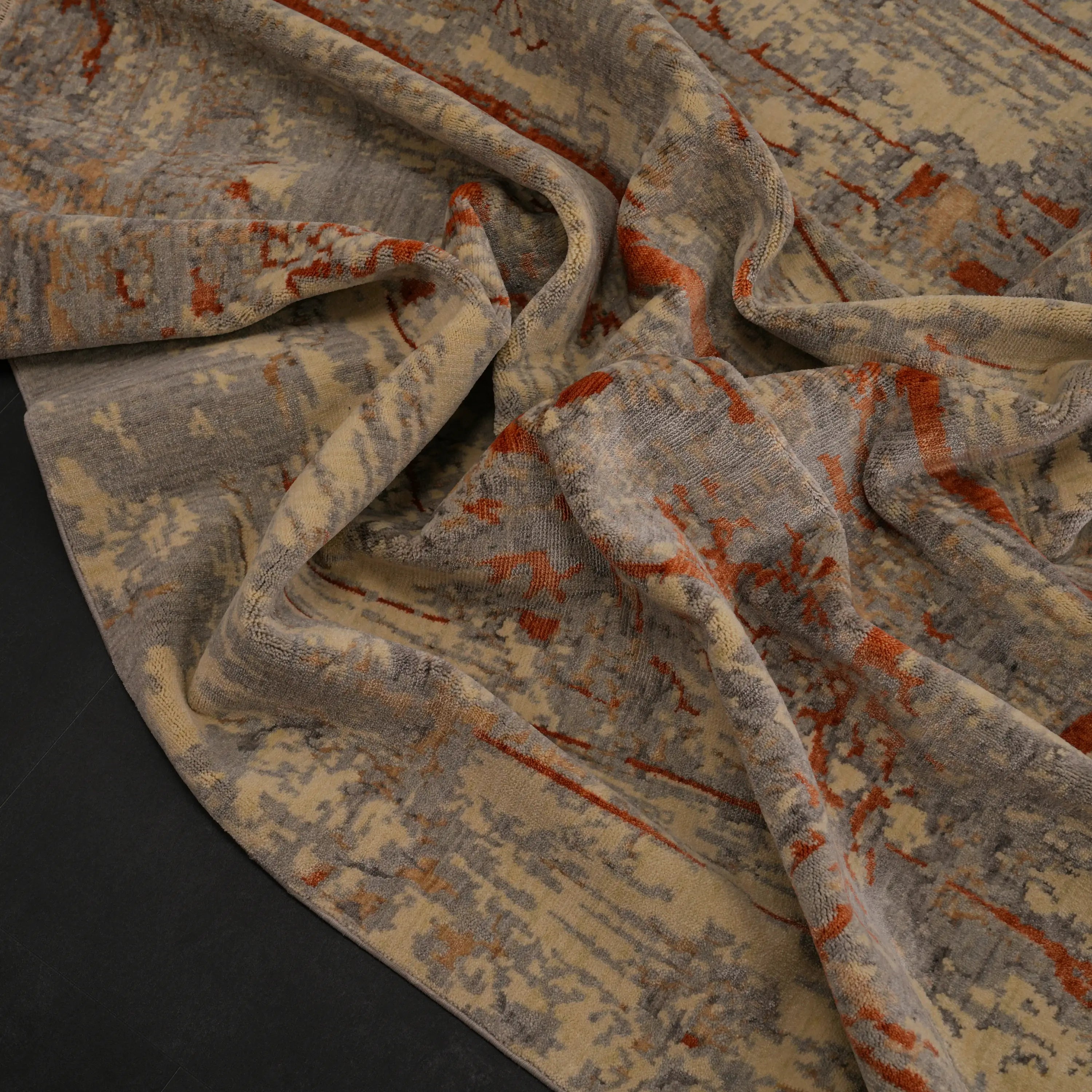 Günyolu Serisi Eğin (Kemaliye) Kapı Desenli Gri Tezgah Dokuma Doğal Halı