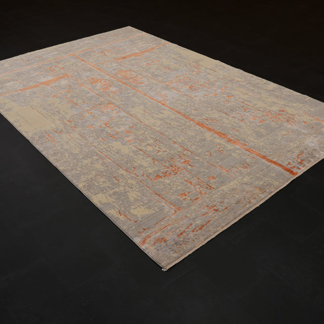 Günyolu Serisi Eğin (Kemaliye) Kapı Desenli Gri Tezgah Dokuma Doğal Halı, 200x300 cm — Halıcızade