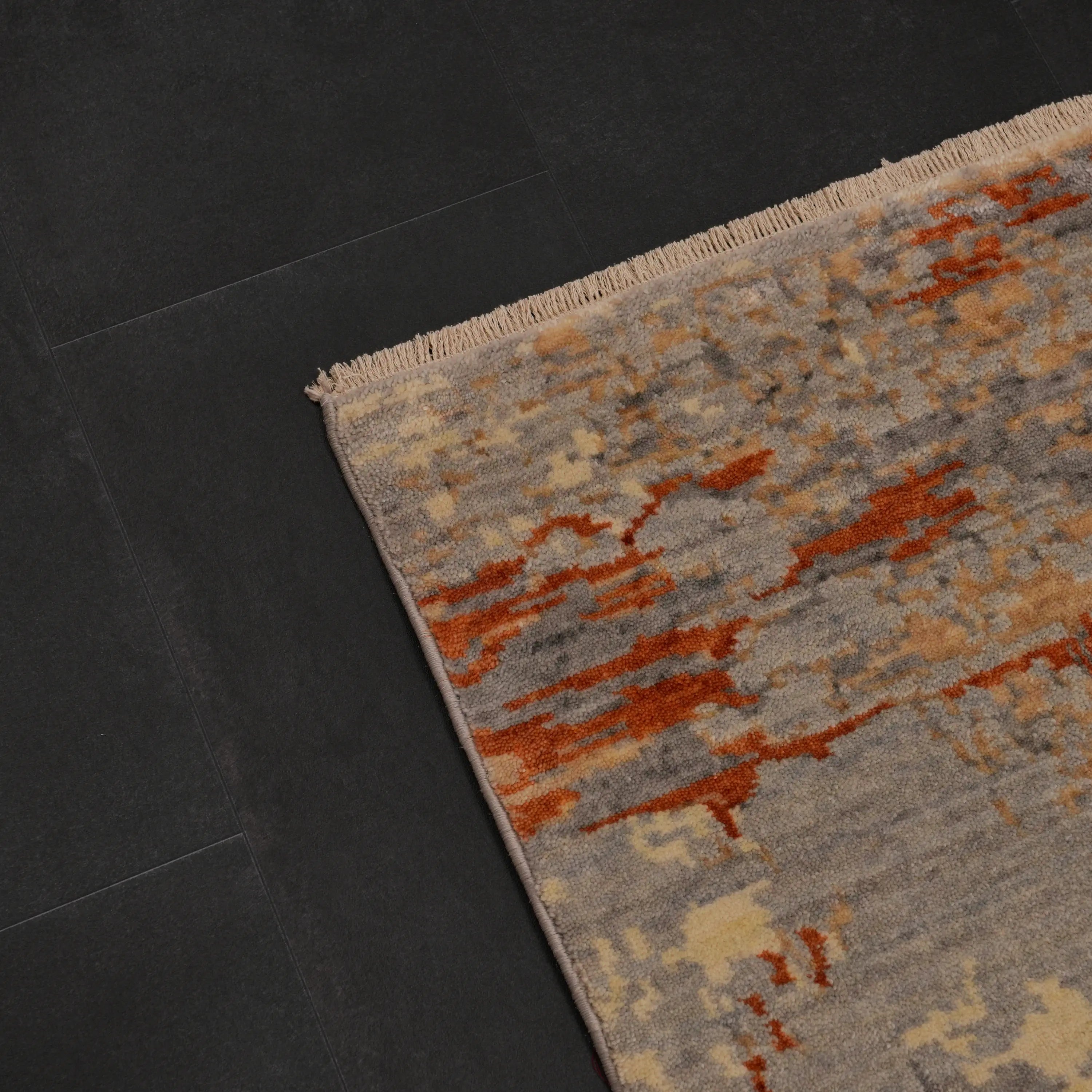 Günyolu Serisi Eğin (Kemaliye) Kapı Desenli Gri Tezgah Dokuma Doğal Halı