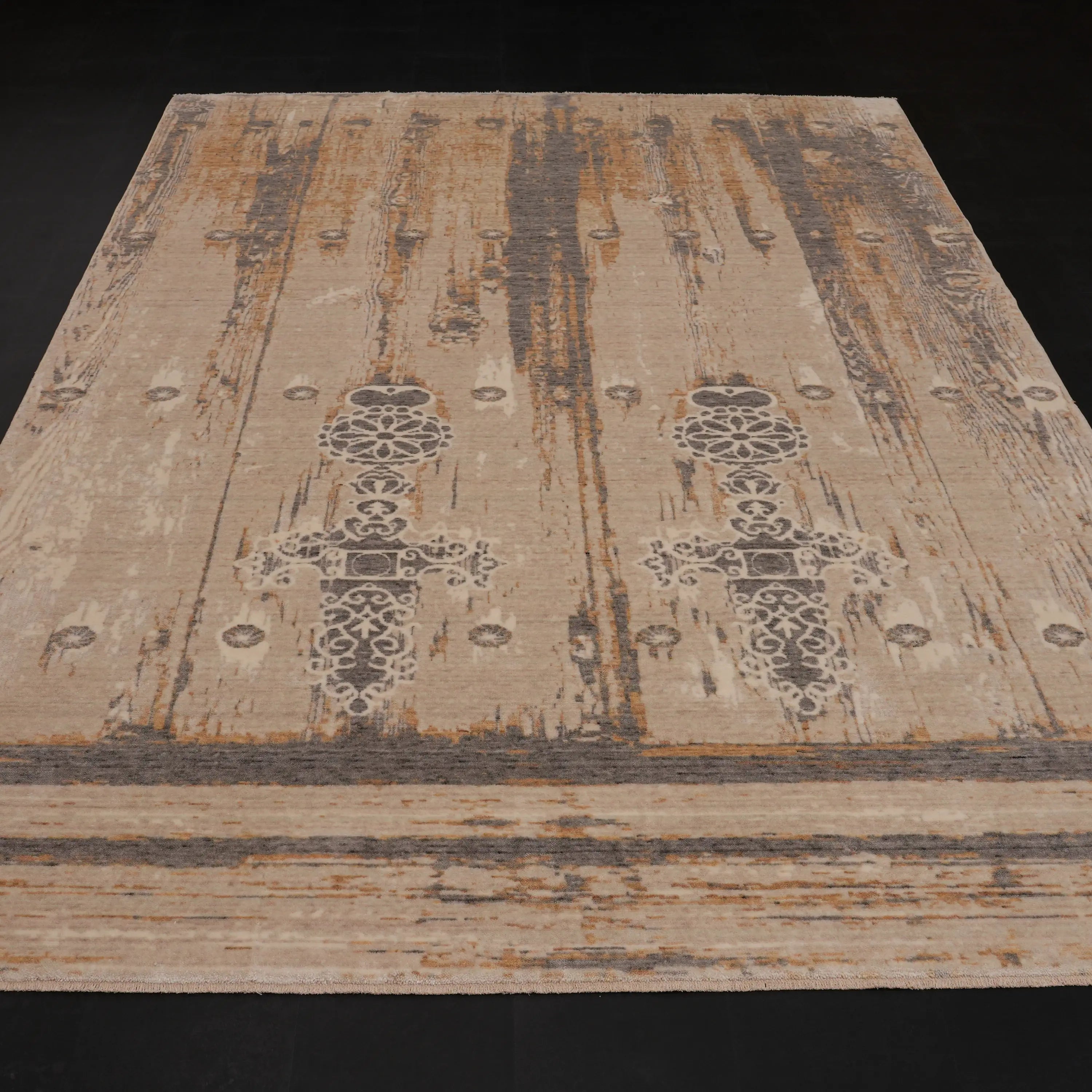 Günyolu Serisi Eğin (Kemaliye) Kapı Desenli Vizon Tezgah Dokuma Doğal Halı