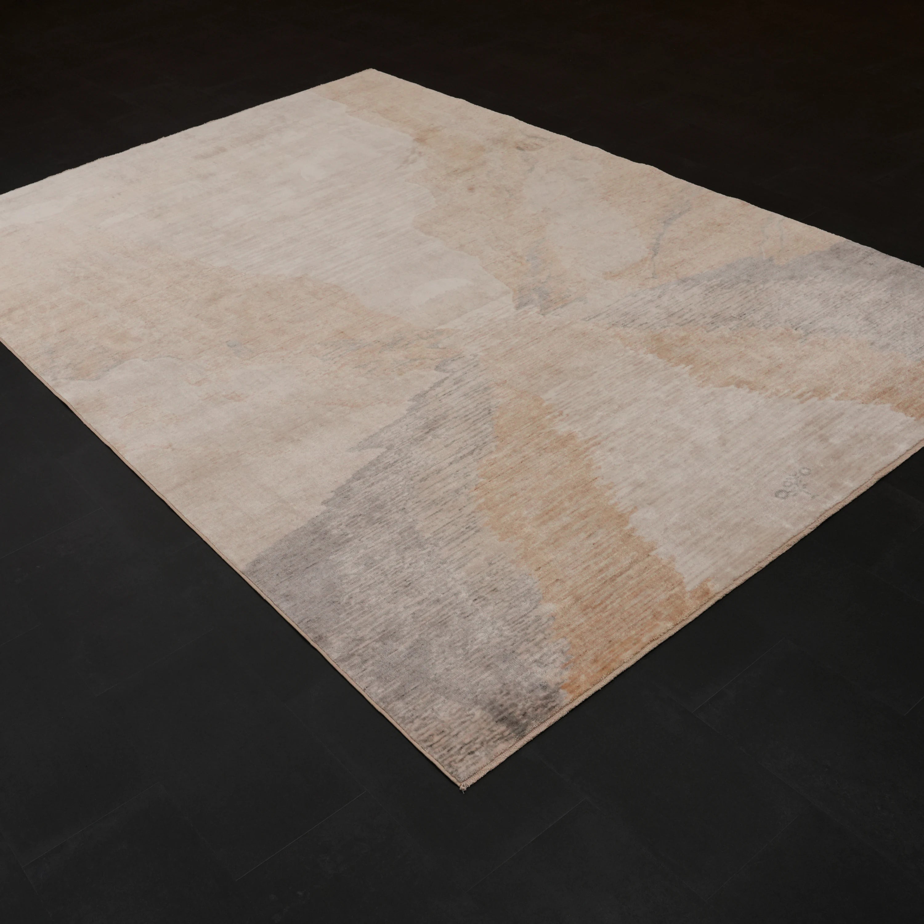 Günyolu Series Kemaliye Dark Canyon Patterned Beige Loom-Woven Natural Rug