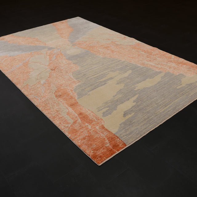 Günyolu Serisi Kemaliye Karanlık Kanyon Tezgah Dokuma Doğal Halı, terra, 200x300 cm — Halıcızade