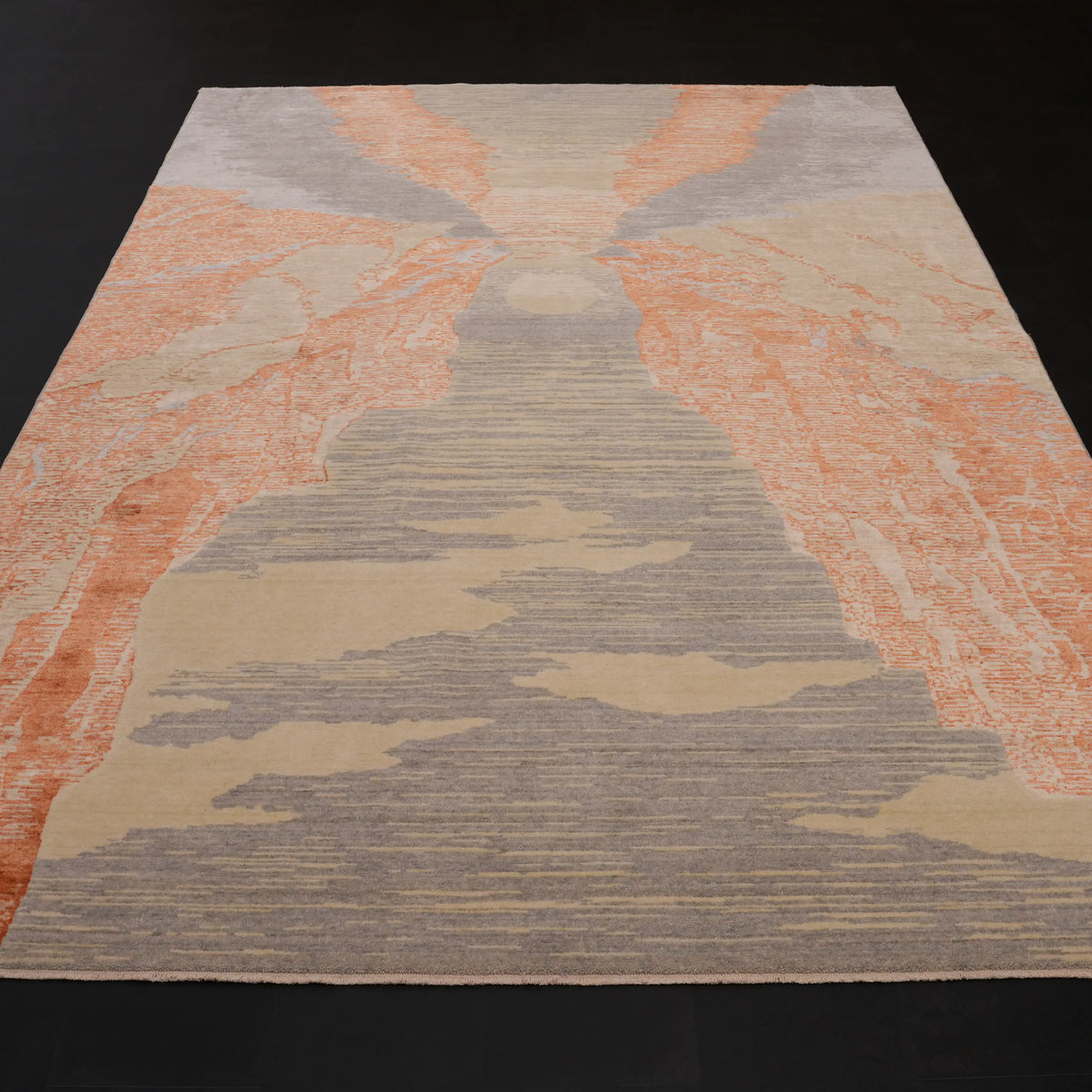 Günyolu Serisi Kemaliye Karanlık Kanyon Tezgah Dokuma Doğal Halı — 200x300 cm