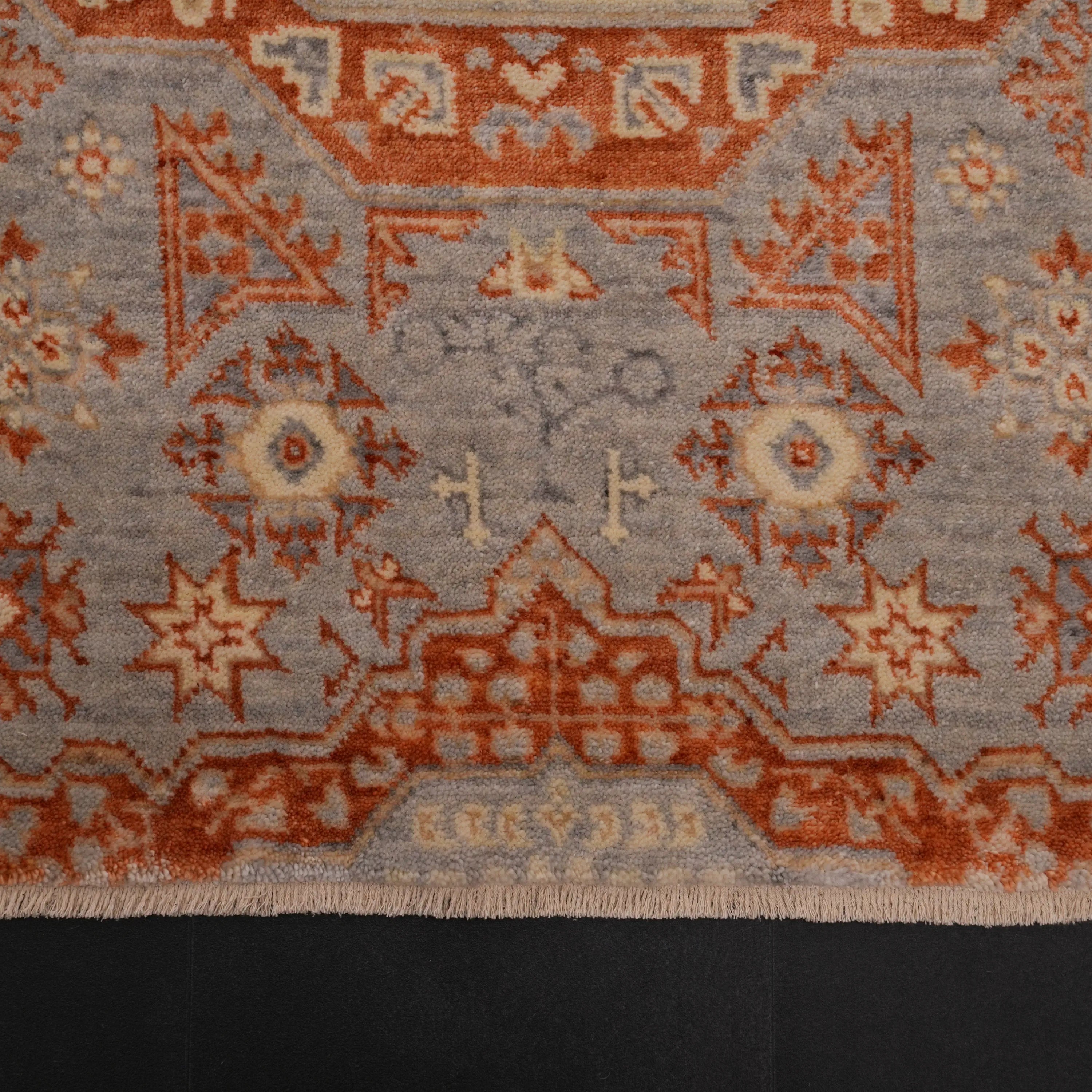 Günyolu Serisi Memlük Desenli Terra Tezgah Dokuma Doğal Halı