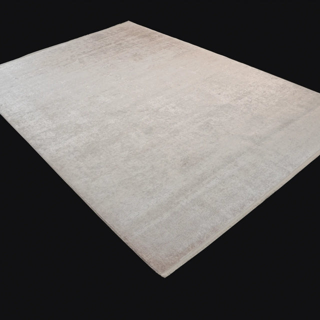 Odak Serisi Sade Desenli Krem Viskon Halı, 200x300 cm — Halıcızade