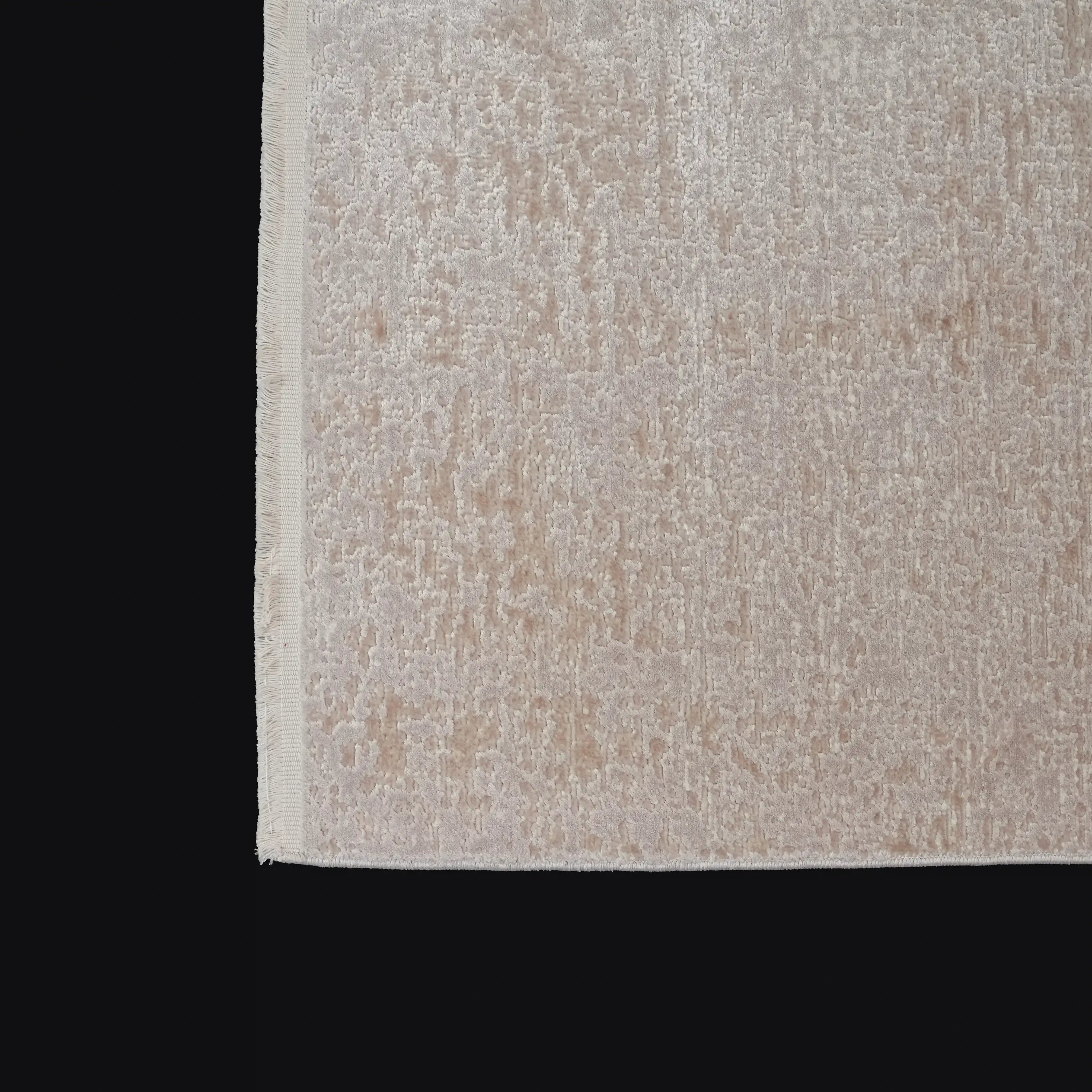 Odak Series Simple Pattern Cream Viscose Rug