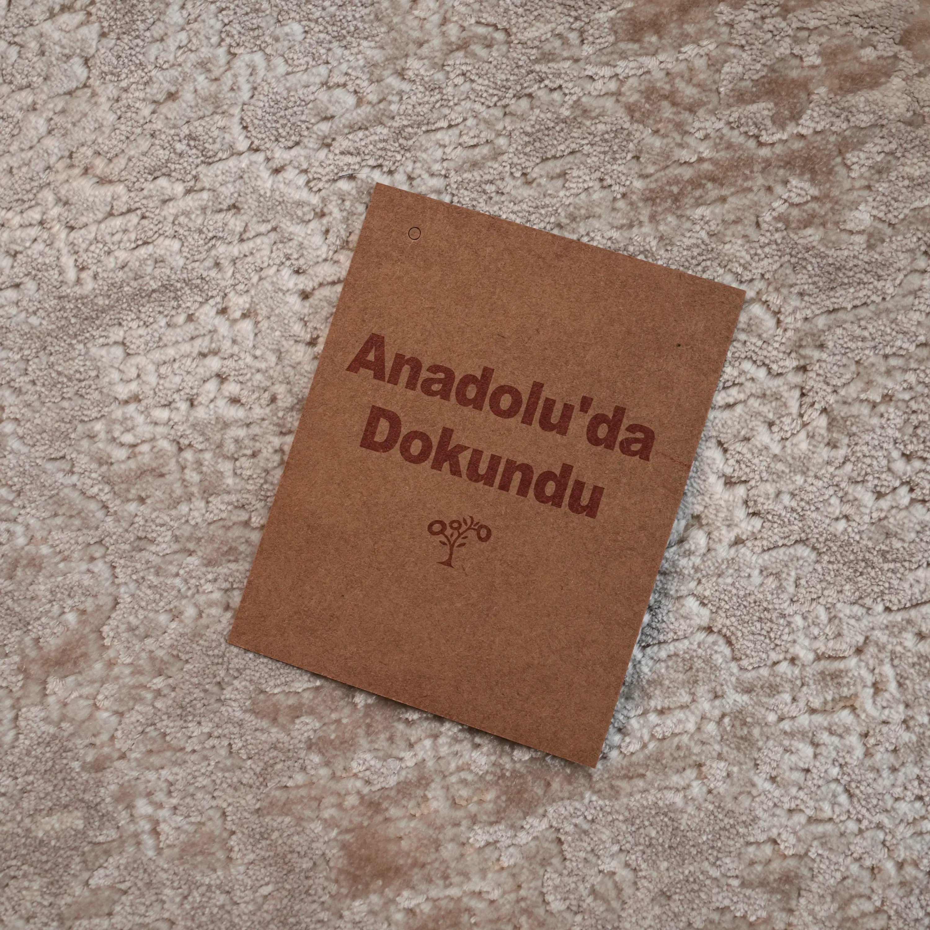 Odak Series Simple Pattern Cream Viscose Rug