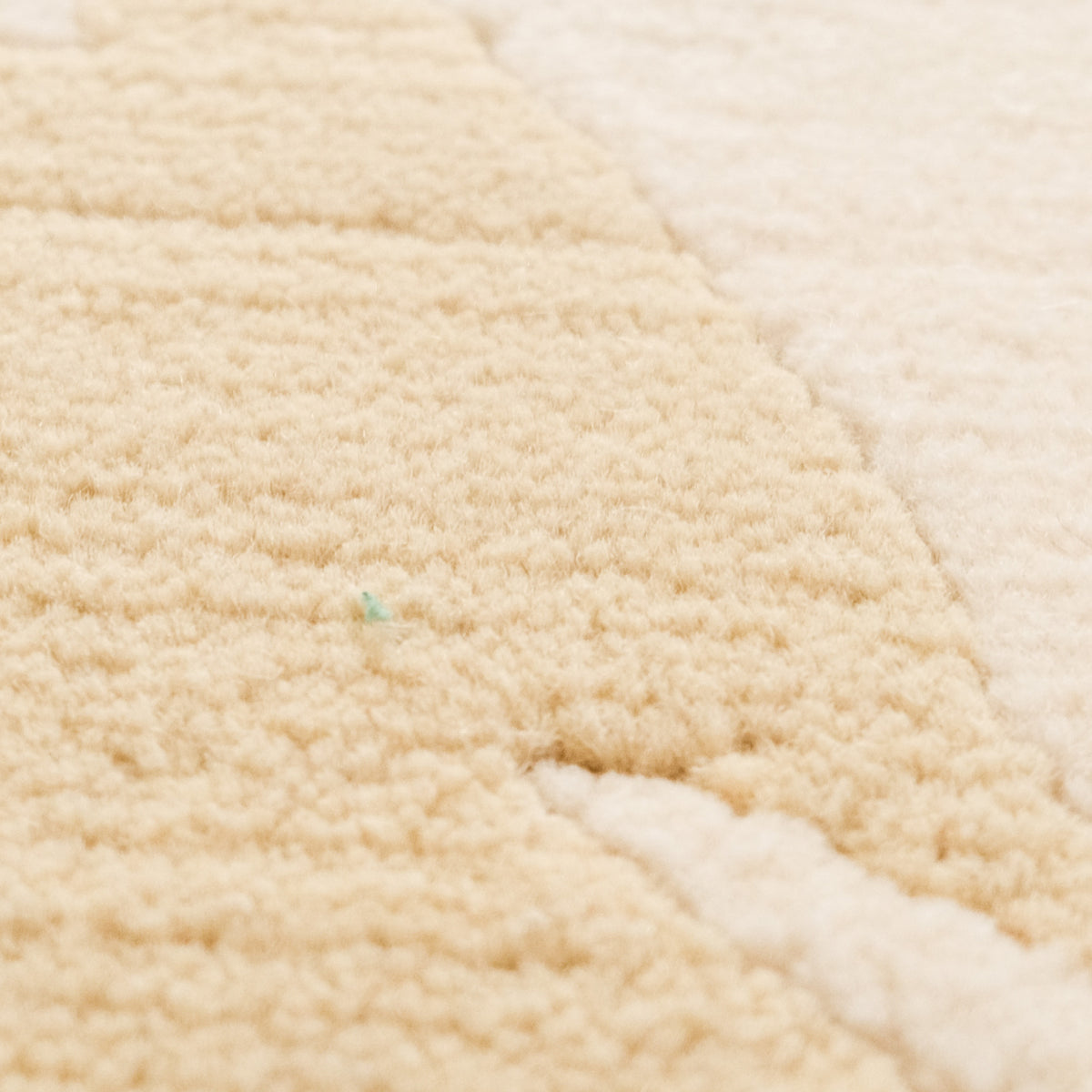 Cream Scattered Geometric Hand-Knotted Wool Rug — modern design