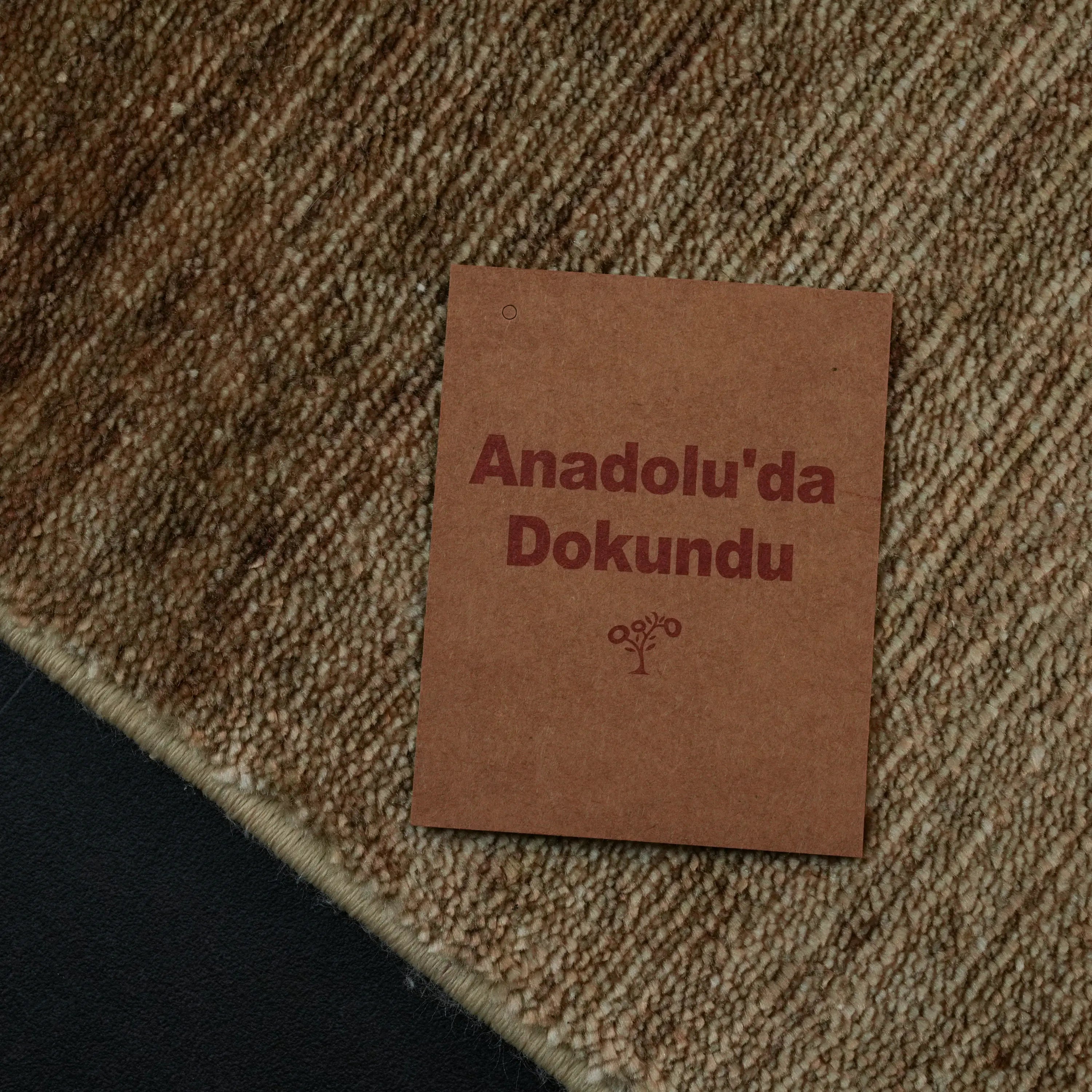 Haki Yeşil Tencel Tezgah Dokuma Baş Başa Seccade