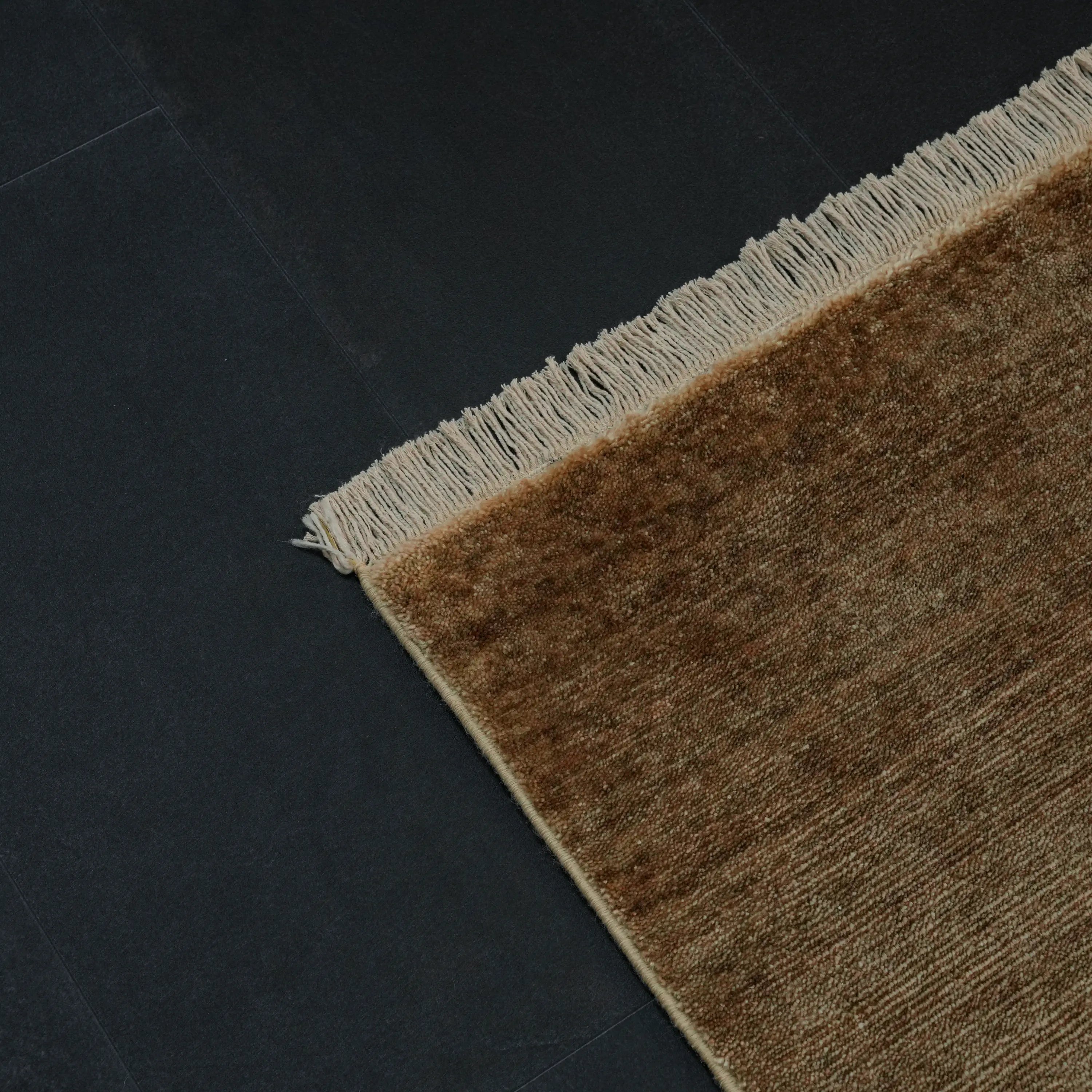 Haki Yeşil Tencel Tezgah Dokuma Baş Başa Seccade